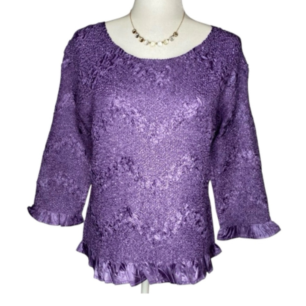 Magic Scarf lightweight violet crush top, One Size